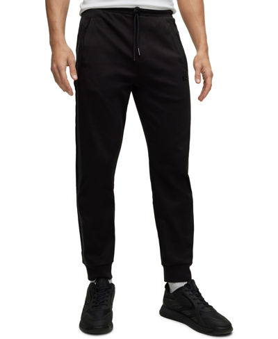 Hugo Boss Boss By  Men's Cotton-terry Tracksuit Bottoms In Black