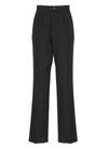 Maison Margiela Herringbone Wool Pleated Trousers In Black
