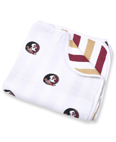 Three Little Anchors Infant  Florida State Seminoles 47" X 47" Muslin 4-layer Blanket In White