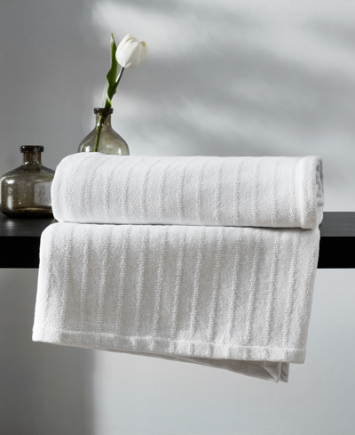 Vera Wang All Over Rib Cotton Reversible Blanket, Full/queen In White
