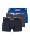 Hugo Boss Men's Three Pack Of Stretch Cotton Trunks In Light Blue
