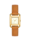 TORY BURCH WOMEN'S MILLER GOLDTONE STAINLESS STEEL & LEATHER STRAP WATCH/24MM