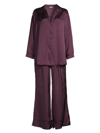 Free People Dreamy Days Pajamas In Precious Wine