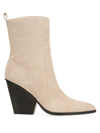 Veronica Beard Women's Logan 85mm Suede Ankle Boots In Chiffon