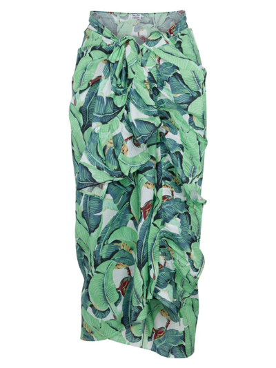 Sant And Abel Women's Martinique Banana Leaf Sarong In Green