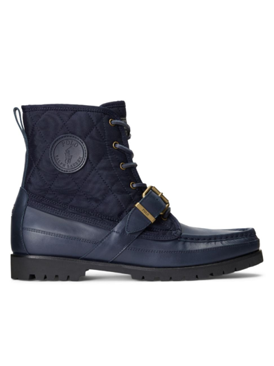 Polo Ralph Lauren Men's Ranger Leather & Nylon Lace-up Boots In Hunter Navy