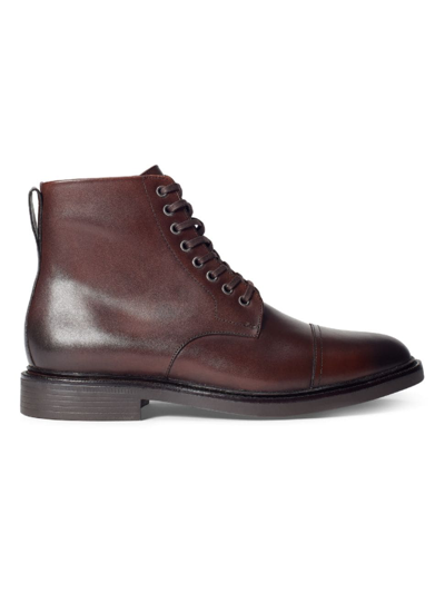 Polo Ralph Lauren Men's Asher Leather Lace-up Boots In Dark Brown