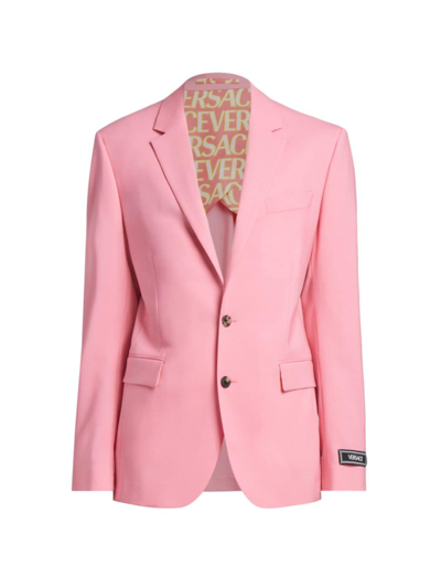 Versace Pink Formal Blazer In Pastel Pink