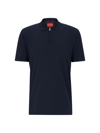 HUGO MEN'S COTTON-BLEND POLO SHIRT WITH ZIP PLACKET