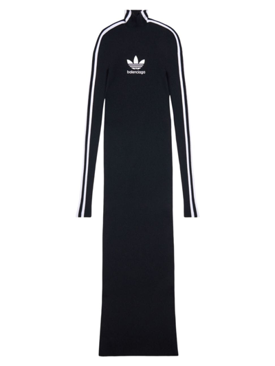 Balenciaga X Adidas Trefoil-logo Dress In Black