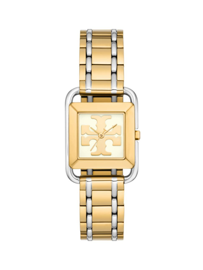 Tory Burch Women's Miller Two-tone Stainless Steel Bracelet Watch/24mm In Yellow Gold