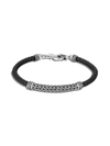 JOHN HARDY WOMEN'S CLASSIC CHAIN STERLING SILVER & LEATHER WOVEN BRACELET