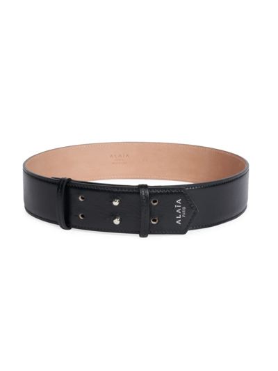 Alaïa Women's Studded Leather Waist Belt In Black  