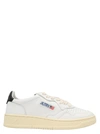 Autry 'medalist Low' White Sneakers With Logo Detail And Heel Tab
