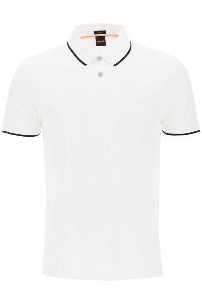 Hugo Boss Passertip Short Sleeve Polo Shirt White