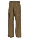 Off-white Wide-legged Cargo Pants With Ample Leg