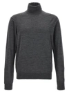 Tom Ford Mens Light Charcoal Turtleneck Regular-fit Wool Jumper