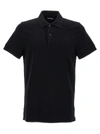 Tom Ford Classic Black Pique Polo With Textured Finish