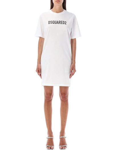 Dsquared2 Dress With Logo In White