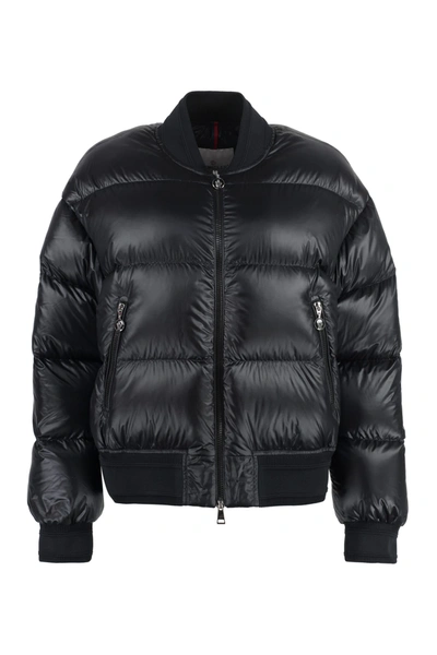 Moncler black cheap bomber jacket