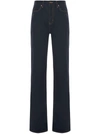 Saint Laurent 90s Logo-patch Jeans In Blue