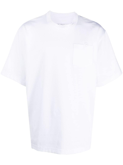 Sacai Multi-pocket Cotton T-shirt In White