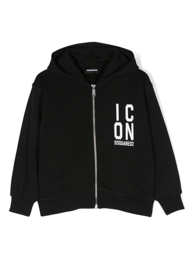 Dsquared2 Icon Logo-print Zip-up Cotton Hoodie In New