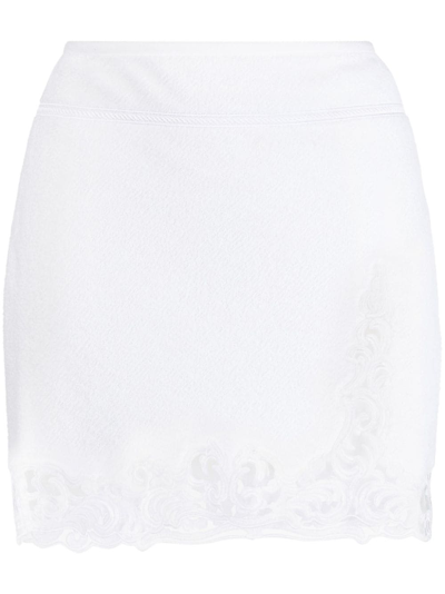 Alexander Wang Corded-lace High-waist Skirt In 白色