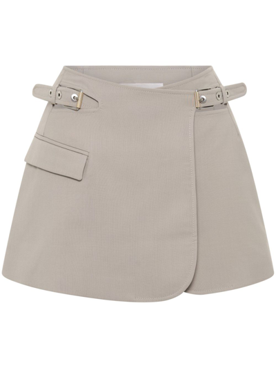 Dion Lee Taupe Interlock Skirt In 中性色