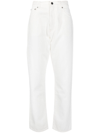 Loulou Studio Wular Straight-leg Ankle Denim Pants In 白色