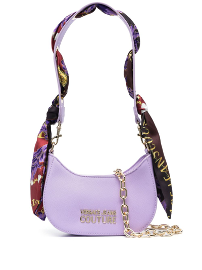 Versace Jeans Couture Thelma Logo-plaque Shoulder Bag In 紫色