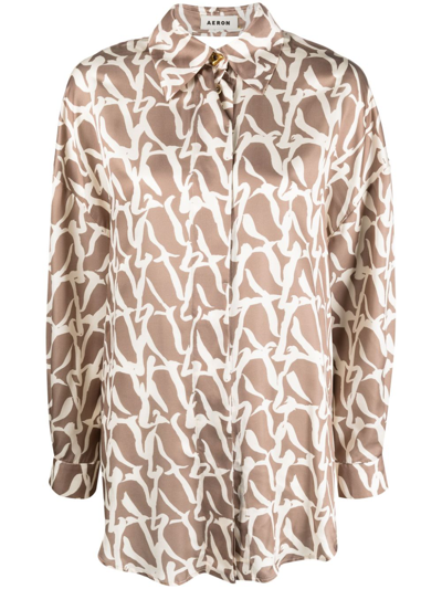 Aeron Julia Silk-blend Shirt In Fawn