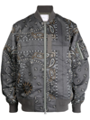 SACAI BANDANA-PRINT BOMBER JACKET