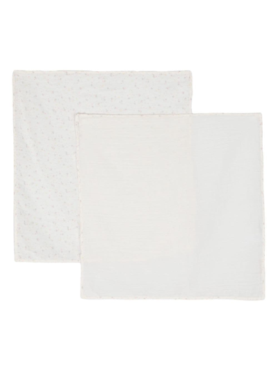 Bonpoint Floral-print Cotton Blanket In White
