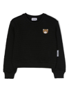 Moschino Teddy Bear Patch Sweatshirt In Black