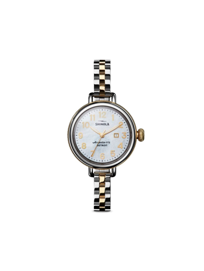 Shinola Birdy Round Watch In White