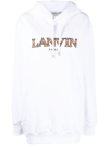 LANVIN LOGO-EMBROIDERED HOODIE