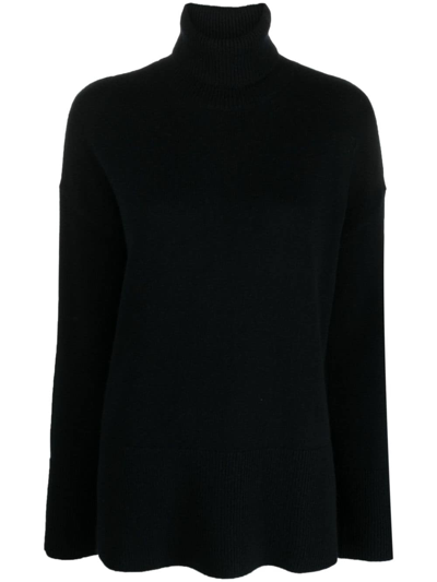 P.a.r.o.s.h Roll-neck Wool-cashmere Jumper In Black