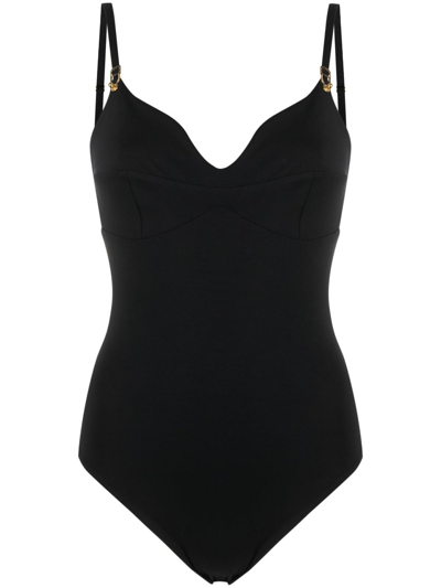 Murmur V-neck Spaghetti-strap Body In Black