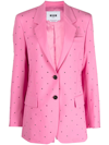 MSGM CRYSTAL-EMBELLISHED SINGLE-BREASTED BLAZER