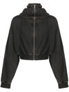 Entire Studios Stand-up Collar Zip-up Hoodie In Black