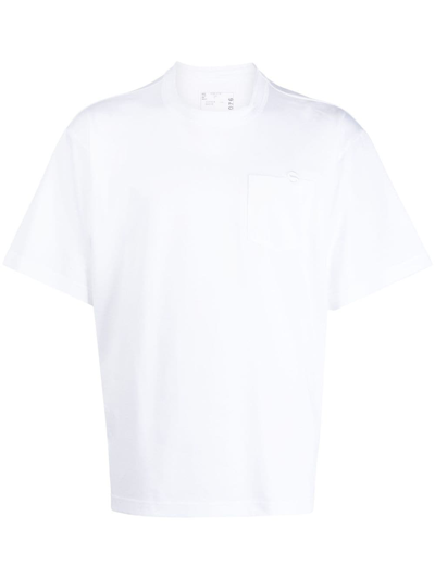 Sacai Short-sleeve Cotton T-shirt In White