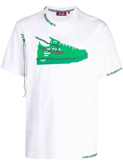 Mostly Heard Rarely Seen 8-bit Trainer-print Cotton T-shirt In White