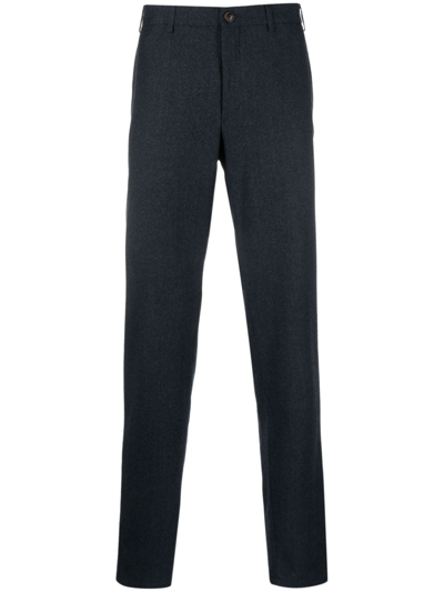 Canali Straight-leg Tailored Trousers In Blue