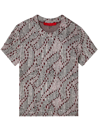 Eckhaus Latta Multicolor Shrunk T-shirt In Multicolour