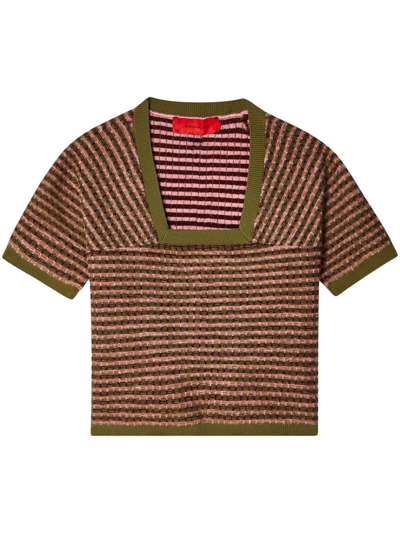 Eckhaus Latta Amoretto Square-neck T-shirt In Multicolour