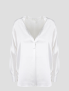Vince Semi Sheer Blouse In White