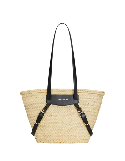 Givenchy Women's Medium Voyou Basket Bag In Raffia In Nero
