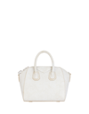 GIVENCHY MINI ANTIGONA BAG IN IVORY LEATHER WITH AGED EFFECT