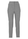 Peserico Stretch Cotton Gabardine Cigarette Trousers In Grey